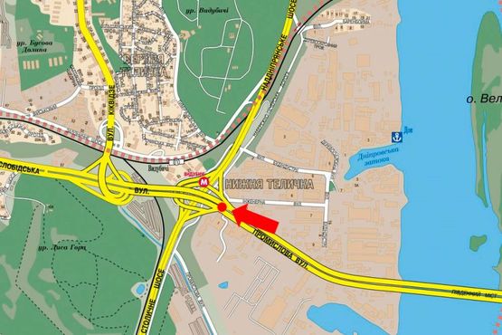 Схема рекламної площини за адресою мост Южный, разделитель, в центр