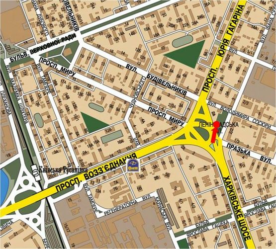 Схема рекламної площини за адресою Дарницкая пл. (бывш. Ленинградская пл.), возле подземного перехода, в сторону Гагарина пр.