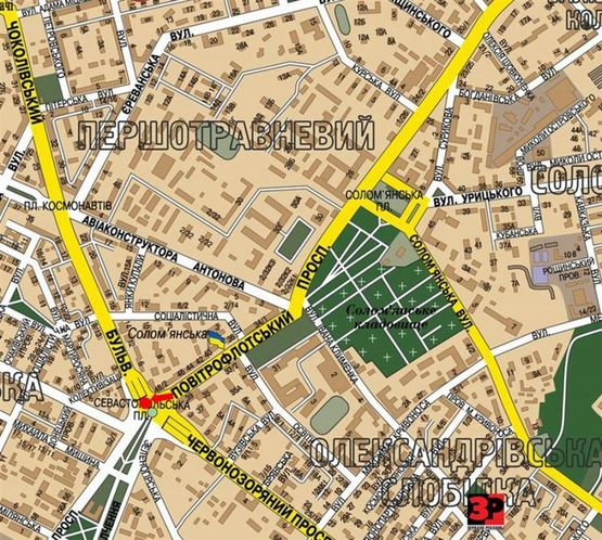 Схема рекламной плоскости по адресу Севастопольская пл. / Чоколовский бул., возле "McDonald's", на светофоре