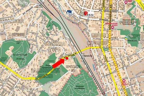 Схема рекламной плоскости по адресу Протасов Яр ул., 150м от Докучаевский пер., справа, в сторону Федорова ул.