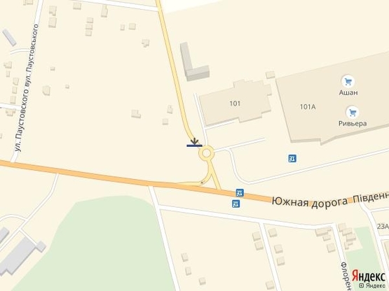 Схема рекламной плоскости по адресу Заболотного 8 (трцРивьера)