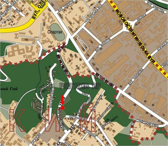 Схема рекламной плоскости по адресу Подольский спуск, в сторону центра, ТЦ "Променада"
