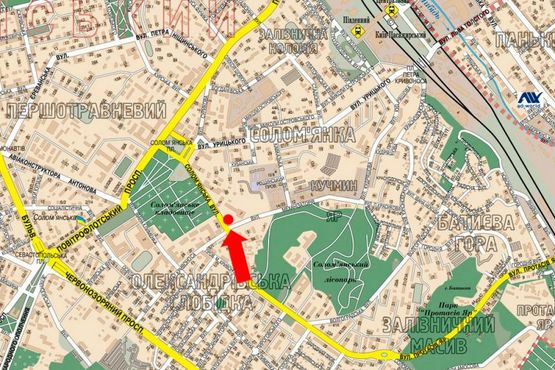 Схема рекламной плоскости по адресу Соломенская ул. / Механизаторов ул., в сторону Соломенская пл.