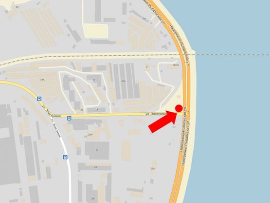 Схема рекламной плоскости по адресу Электриков ул., 7 / Набережно-Рыбальская ул. / Электриков ул., в сторону Оболони, мост Московский