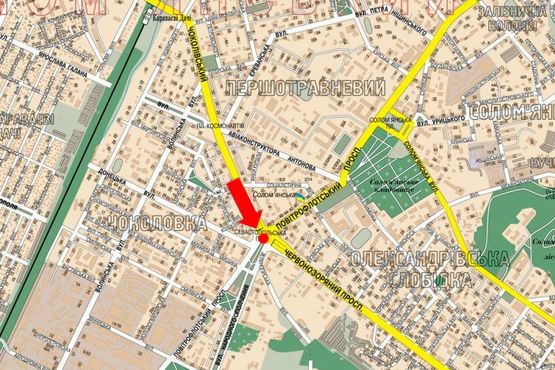 Схема рекламної площини за адресою Чоколовский бул., / Севастопольская пл., выезд на площадь, развязка, "McDonald's"