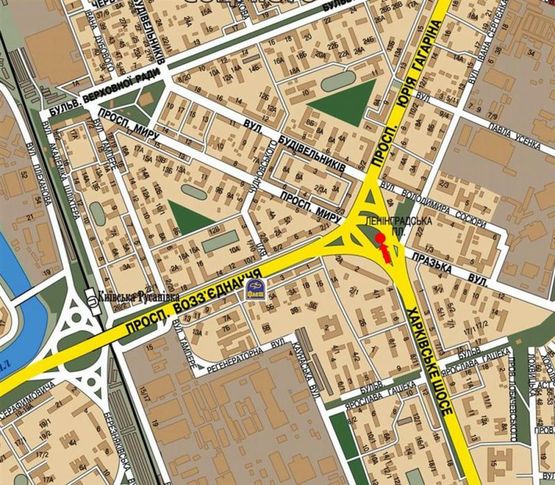 Схема рекламної площини за адресою Дарницкая пл. (бывш. Ленинградская пл.), центральный разделитель, напротив "McDonald's", в сторону Гагарина пр.