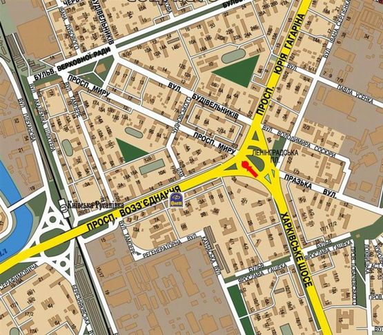 Схема рекламной плоскости по адресу Дарницкая пл. (бывш. Ленинградская пл.), разделитель, направление с Харьковского шоссе в сторону Соборности пр. (бывш. Воссоединения пр.), в центр