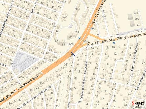 Схема рекламної площини за адресою Николаевская дорога-Гонтаренко