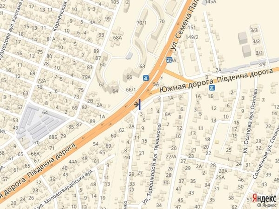 Схема рекламної площини за адресою Николаевская-Южная