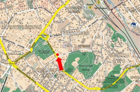 Схема рекламной плоскости по адресу Соломенская ул. / Механизаторов ул., в сторону Соломенская пл.