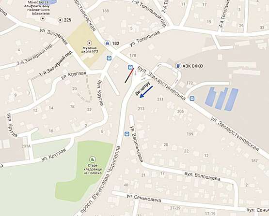 Схема рекламной плоскости по адресу Варшавська - вул. Замарстинівська (справа)