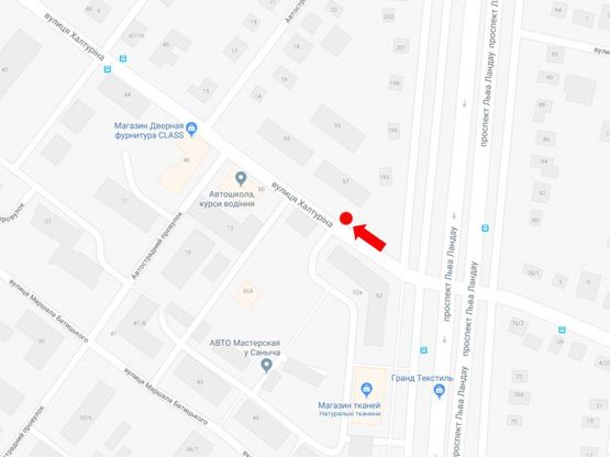 Схема рекламної площини за адресою Халтурина ул. - пр. Ландау, на светофоре в сторону Салтовского шоссе