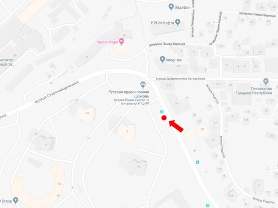 Схема рекламной плоскости по адресу Старонаводницкая ул., 8 А, в сторону ул. Алмазова (бывш. ул. Кутузова)