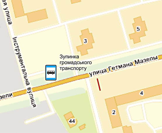 Схема рекламной плоскости по адресу Гетьмана Мазепи, 2