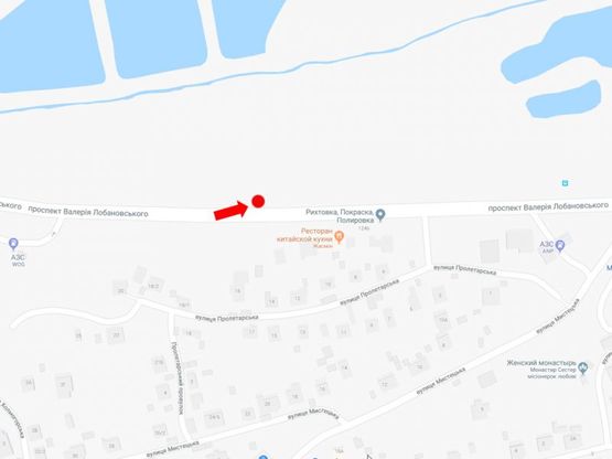 Схема рекламной плоскости по адресу Лобановского пр. (бывш. Краснозвездный пр.), 124 напротив, в сторону Демеевская пл. (бывш. Московская пл.)