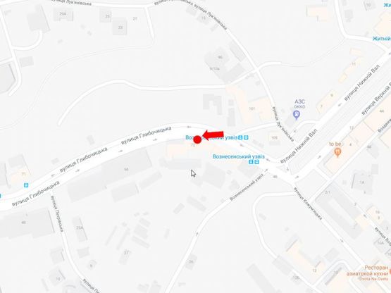 Схема рекламної площини за адресою Глубочицкая ул., 72, на светофоре, в сторону Лукьяновки