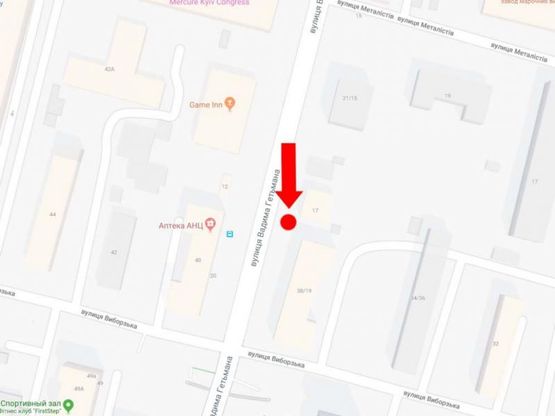 Схема рекламной плоскости по адресу Гетьмана ул., 17, напротив ТРЦ "Космополит", в сторону Индустриального моста