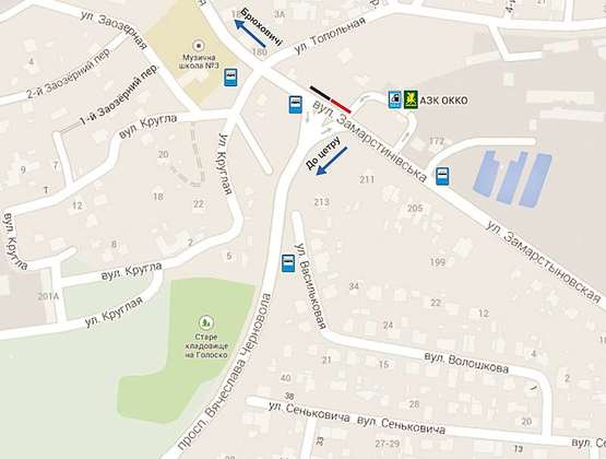 Схема рекламной плоскости по адресу Замарстинівська - вул. Варшавська (справа)