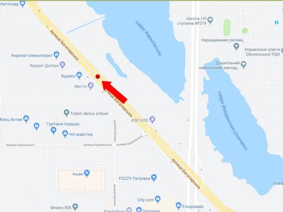 Схема рекламной плоскости по адресу Богатирская ул., 3д, разделитель, в сторону ул. Луговой, супермаркета "Эпицентр"