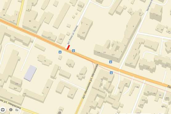 Схема рекламной плоскости по адресу Личаківська - Рєпіна