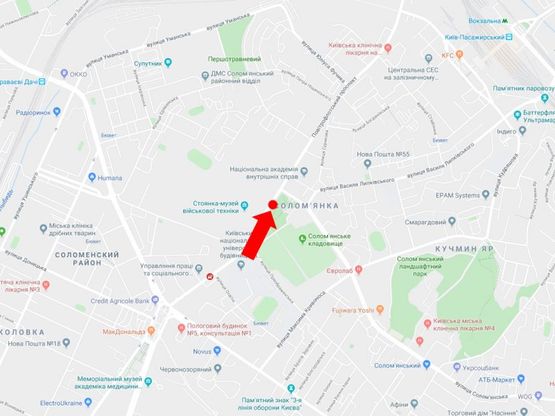 Схема рекламной плоскости по адресу Воздухофлотский пр. 30, напротив, в сторону пл. Соломенской