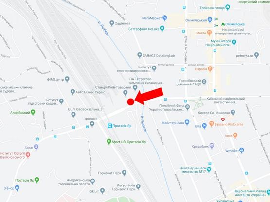 Схема рекламной плоскости по адресу Федорова ул., 32 - ул. Ямская, в сторону ул. Протасов Яр