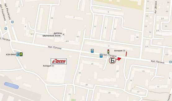 Схема рекламной плоскости по адресу Патона, 2 (СМ АРСЕН)