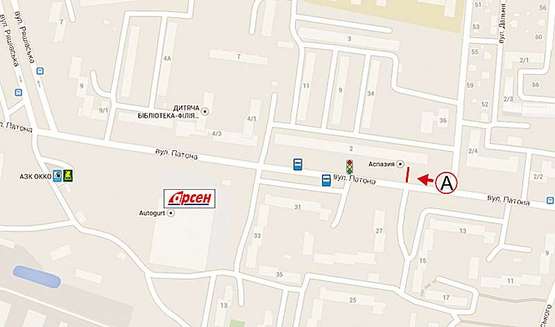 Схема рекламной плоскости по адресу Патона, 2 (СМ АРСЕН)