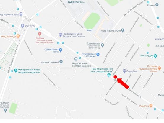 Схема рекламной плоскости по адресу Лобановского пр. (бывш. Краснозвездный пр.), 37 - ул. Алексеевская, в сторону Севастопольской пл.