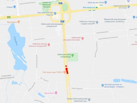 Схема рекламной плоскости по адресу Кольцевая дорога, 200 м. до заправки "Shell", разделитель, в сторону пр. Победы