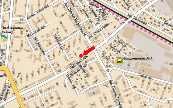 Схема рекламной плоскости по адресу Любинская ул., 96 / Яворницкого ул., возле супермаркета "Экстра"