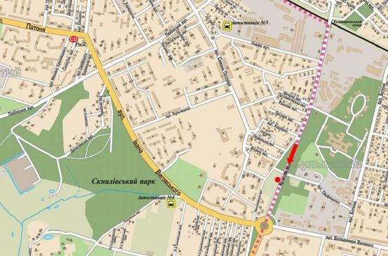 Схема рекламной плоскости по адресу Кульпарковская ул., 158 / Перфецкого ул.