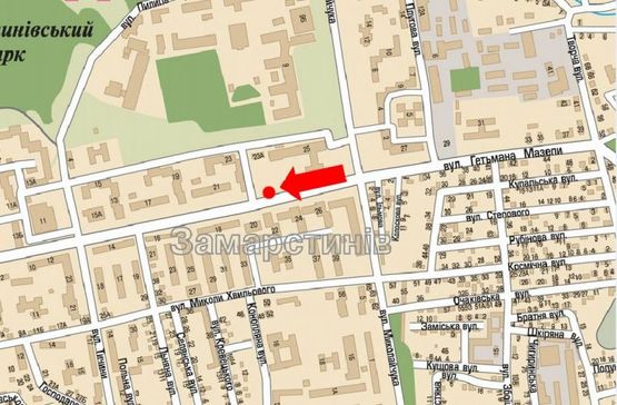 Схема рекламной плоскости по адресу Мазепы ул., 23, супермаркет "Вопак", в сторону ТРЦ "Спартак"