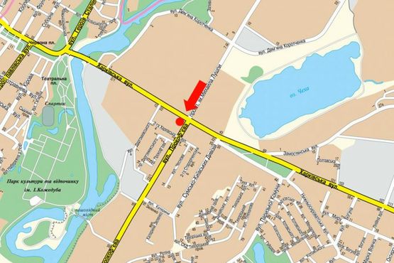 Схема рекламной плоскости по адресу Харьковская ул. / Прокофьева ул., в сторону 20-летия Победы ул.