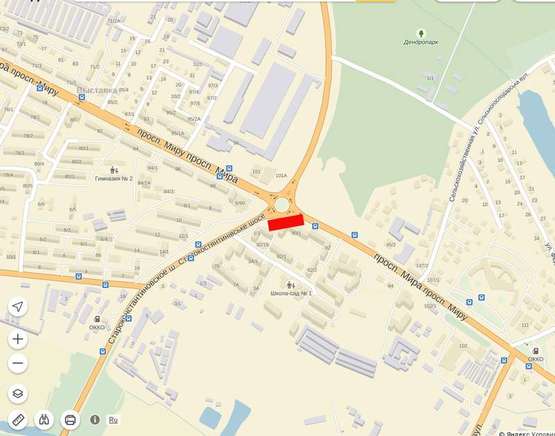 Схема рекламної площини за адресою Миру - Старокостянтинівське шосе