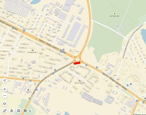 Схема рекламної площини за адресою Миру - Староконстянтинівське шосе