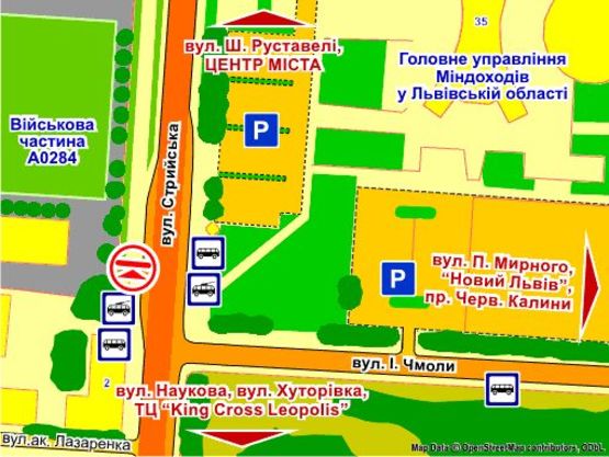 Схема рекламной плоскости по адресу вул. Стрийська – Чмоли, призма 1