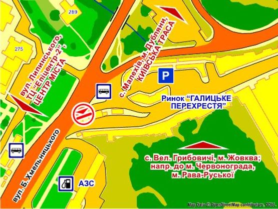 Схема рекламної площини за адресою вул. Хмельницького ("Галицьке перехрестя"), справа, призма 1