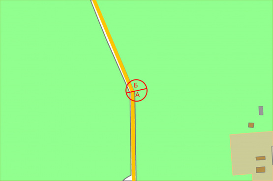 Схема рекламной плоскости по адресу Мінське шосе (Р02), за 300 метрів до вул. Дніпроводська, рух до Киева, ліворуч