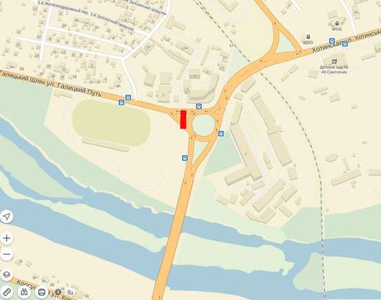 Схема рекламной плоскости по адресу Гагаріна - Галицький шлях А Л (в центр)