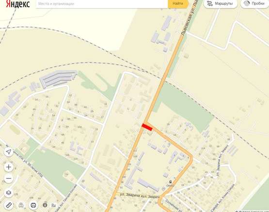 Схема рекламной плоскости по адресу Львівська