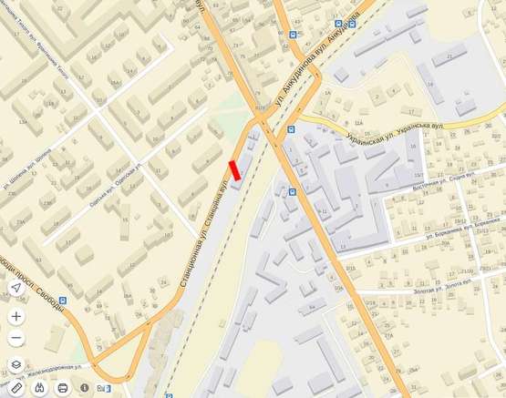 Схема рекламної площини за адресою Вул. Станційна (біля багаж.відділ.) місце №4 ст. А