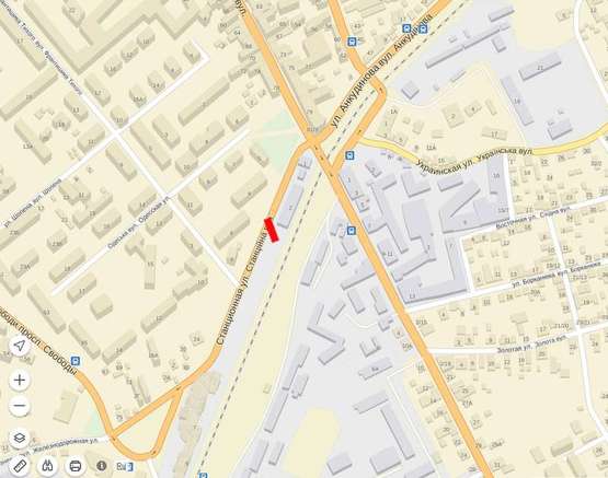 Схема рекламной плоскости по адресу Вул. Станційна -  №2