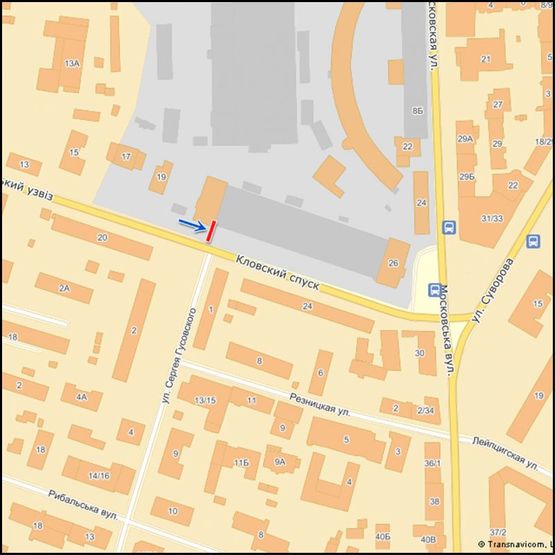 Схема рекламной плоскости по адресу (287835) Кловский сп., выезд на Московскую