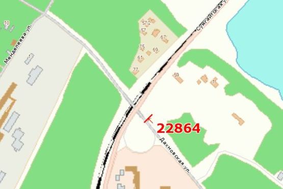 Схема рекламной плоскости по адресу Дахнівська вул. - Золотоніське шосе