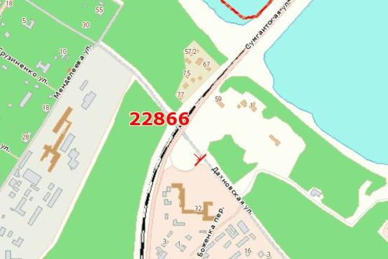 Схема рекламной плоскости по адресу Дахнівська вул. - Золотоніське шосе