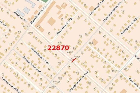 Схема рекламної площини за адресою Надпільна вул. (Ільїна вул.) - Пролетарська вул. (Героїв Чорнобиля вул.)