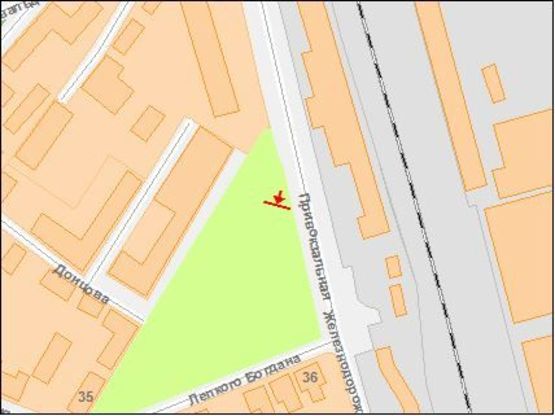 Схема рекламної площини за адресою Привокзальная пл, напротив входа в Ж/Д вокзал и Автовокзал, рынок, к центру, правый