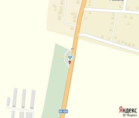 Схема рекламной плоскости по адресу Трасса на Венгерскую границу (с. Розовка, АЗС "Укрнафта")