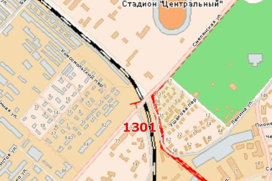 Схема рекламной плоскости по адресу Смілянська вул., 80 - Володимира Ложешнікова вул. (Крупської вул.), (залізничний міст)